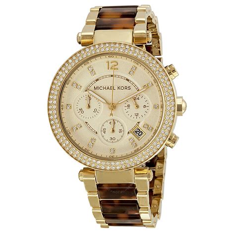 gold tortoise shell michael kors watch|mk5688.